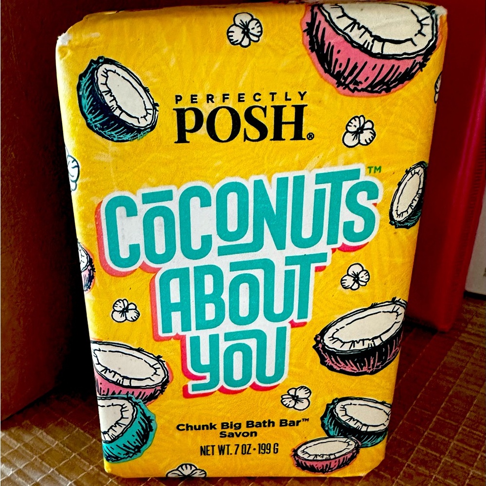 Big bath soap bar, coconut scented